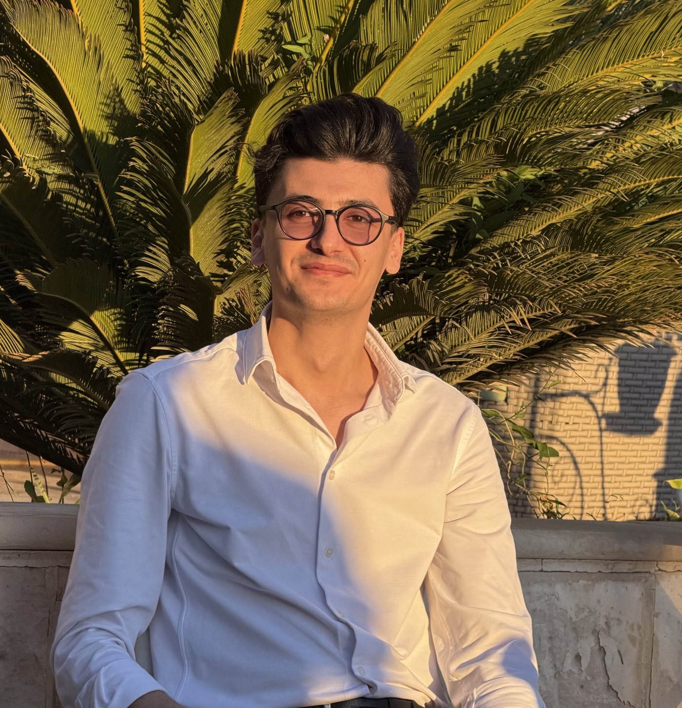 Anas Alassi, IT specialist, photographed outdoors in Riyadh
