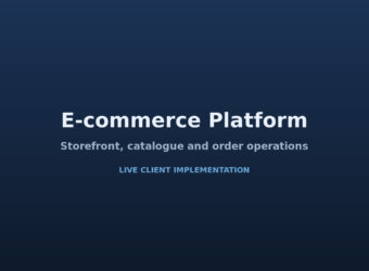 E-commerce Platform — storefront and order operations