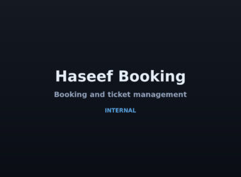 Haseef Booking — internal booking and ticket management