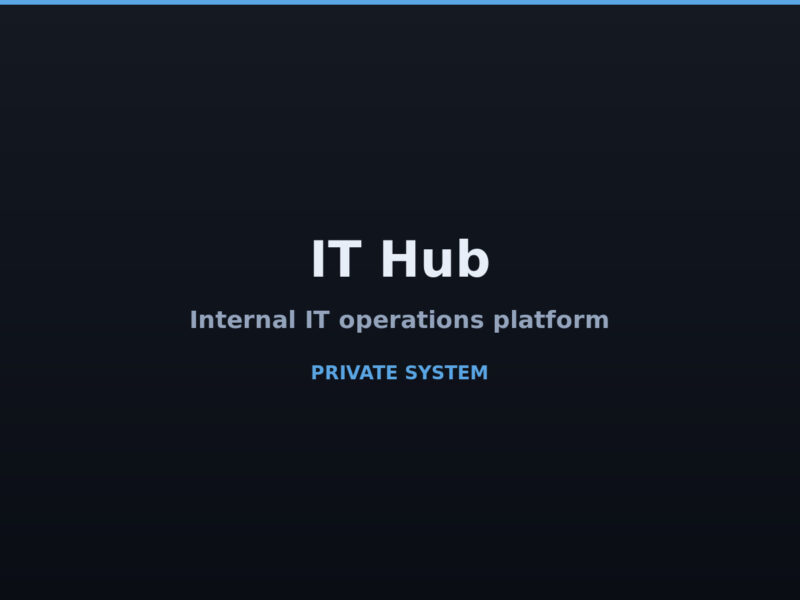 IT Hub — internal IT operations platform