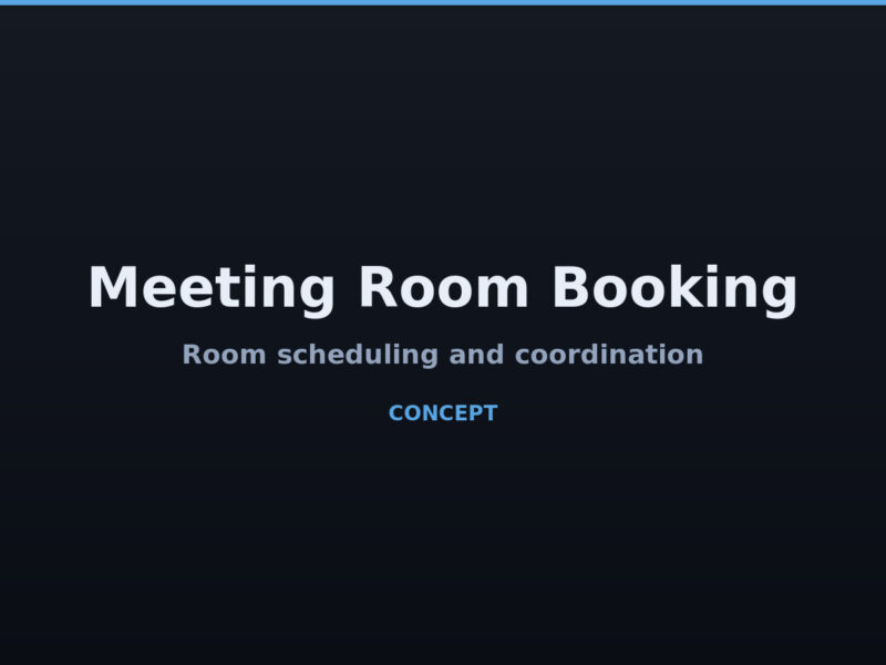 Meeting Room Booking — room scheduling concept