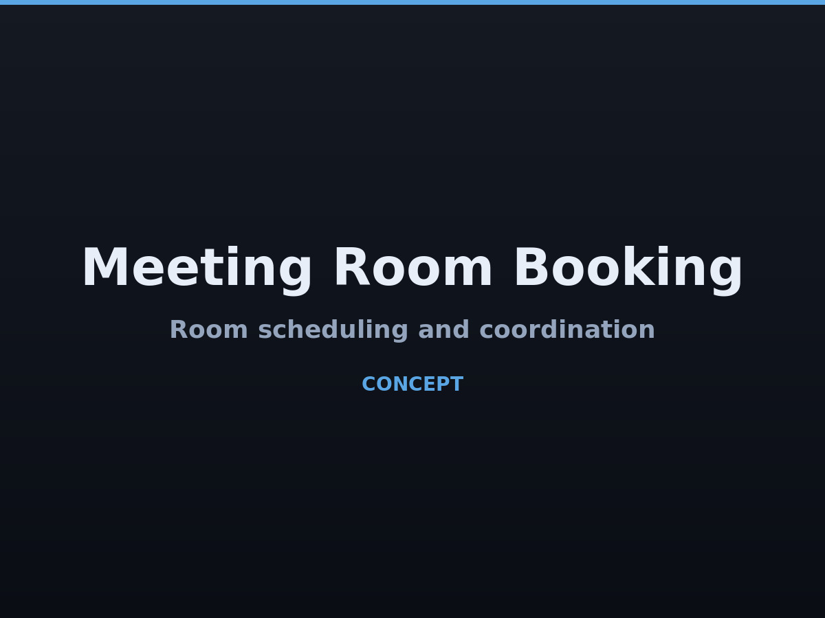 Meeting Room Booking — room scheduling concept